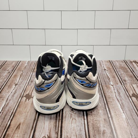 ASICS Men’s TQ8F4 Size 11 White Blue Athletic Running Training Sneakers Preowned - Picture 6 of 9